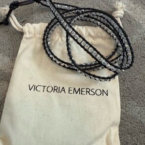 Victoria Emerson Black and Silver Beaded Bracelet